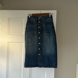 Modest below the knee Jean skirt